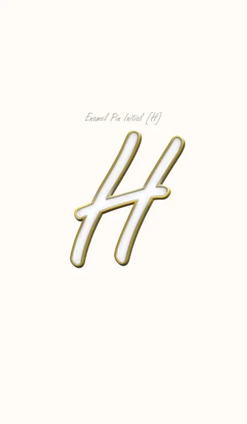 [LINE着せ替え] Enamel Pin INITIAL [H].の画像1