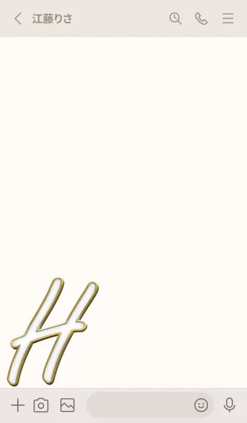 [LINE着せ替え] Enamel Pin INITIAL [H].の画像2