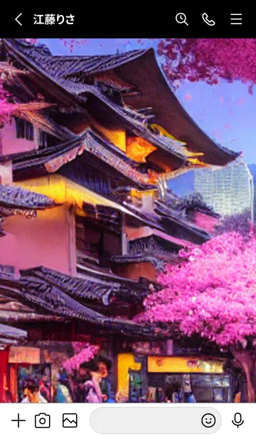 [LINE着せ替え] 和の夜桜#EG016。の画像2