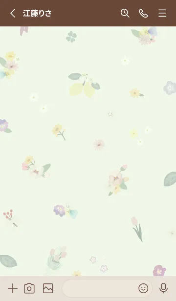 [LINE着せ替え] flower pistachiogreen15_1の画像2