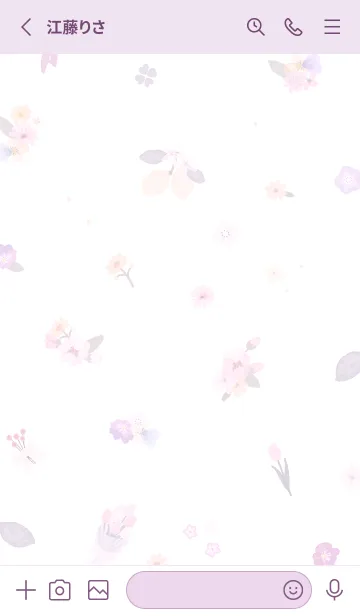 [LINE着せ替え] Heart Wreath pinkpurple11_1の画像2