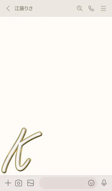 [LINE着せ替え] Enamel Pin INITIAL [K].の画像2