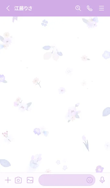 [LINE着せ替え] Heart Wreath purple12_1の画像2