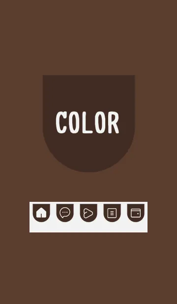 [LINE着せ替え] brown color W21の画像1