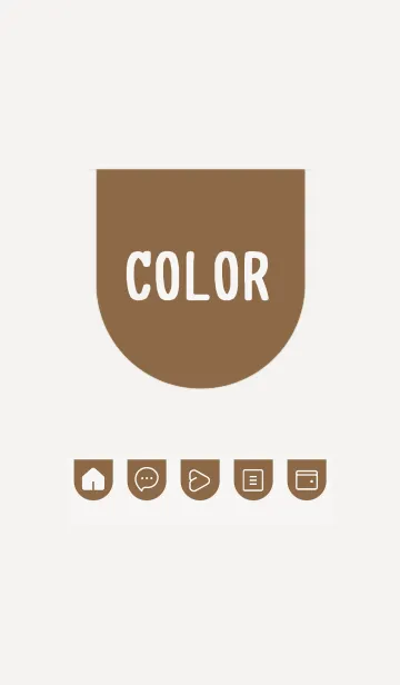[LINE着せ替え] brown color W23の画像1