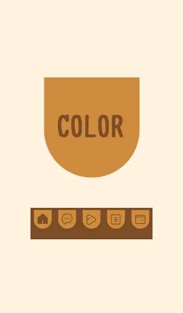 [LINE着せ替え] brown color W24の画像1