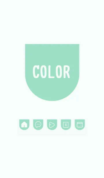 [LINE着せ替え] green color W45の画像1