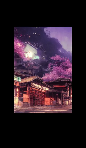 [LINE着せ替え] 和の夜桜#EG026。の画像1