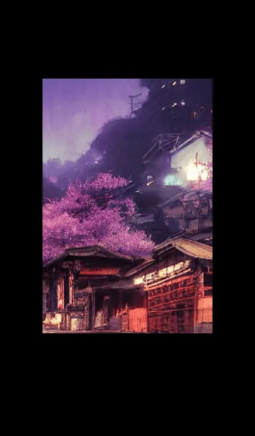 [LINE着せ替え] 和の夜桜#EG07。の画像1