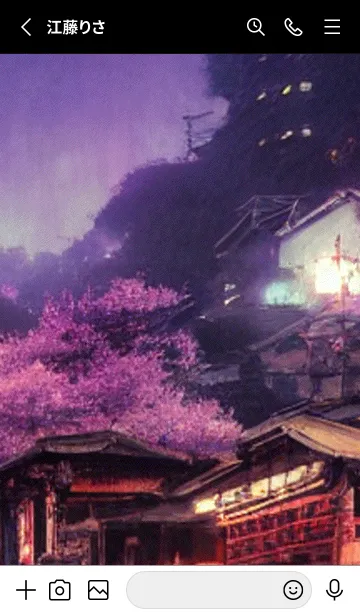 [LINE着せ替え] 和の夜桜#EG07。の画像2