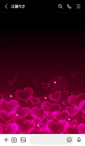 [LINE着せ替え] WINE RED HEARTの画像2