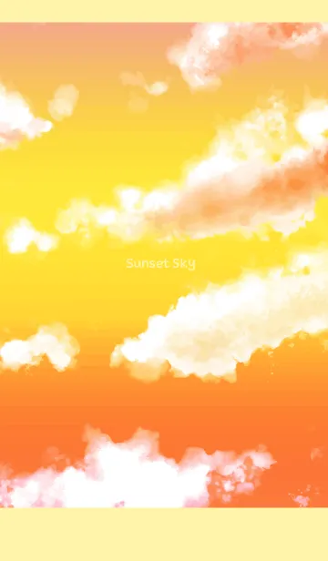 [LINE着せ替え] 夕暮れの空の着せかえB 黄色の画像1