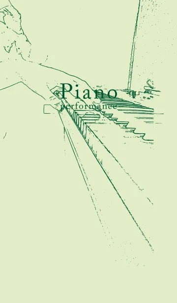 [LINE着せ替え] ピアノ演奏  ティーグリーンの画像1