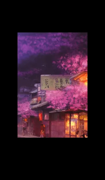 [LINE着せ替え] 和の夜桜#EH07。の画像1