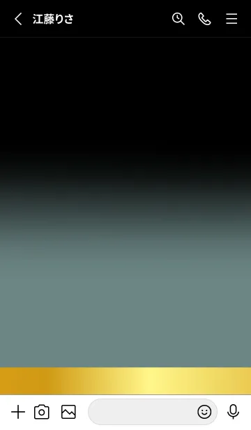 [LINE着せ替え] Haze Blue Gold Black Theme (JP)の画像2