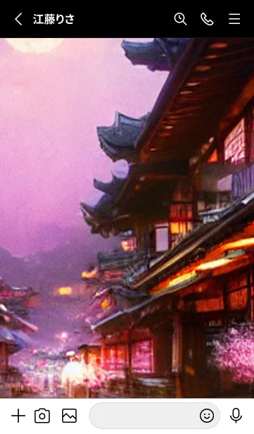 [LINE着せ替え] 和の夜桜#EH06。の画像2