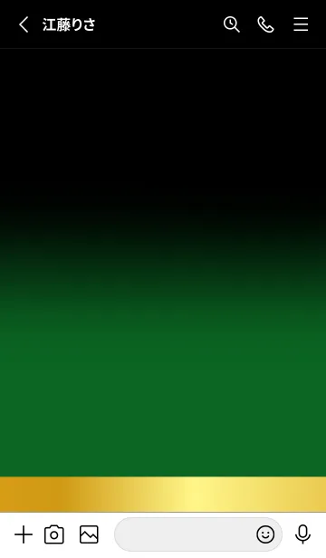 [LINE着せ替え] Forest Green Gold Black Theme (JP)の画像2