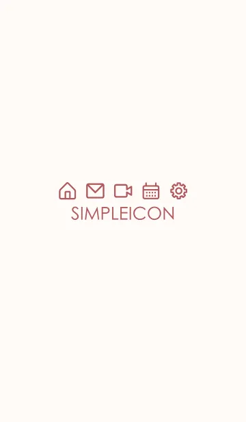 [LINE着せ替え] SIMPLE ICON -PINK BEIGE- 42の画像1