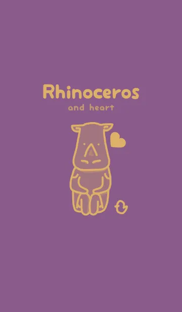 [LINE着せ替え] サイとハート 古代紫の画像1