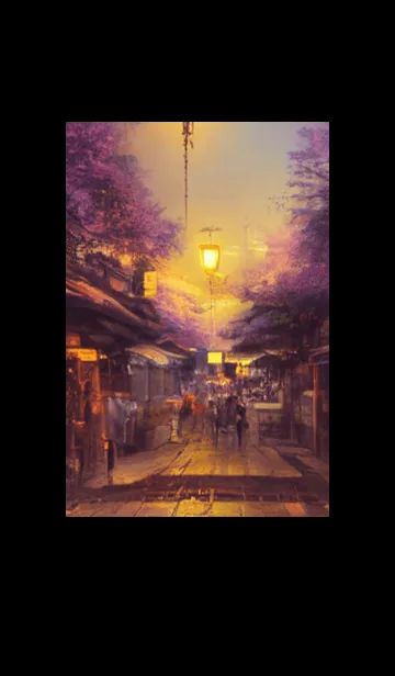 [LINE着せ替え] 和の夜桜#EH02。の画像1