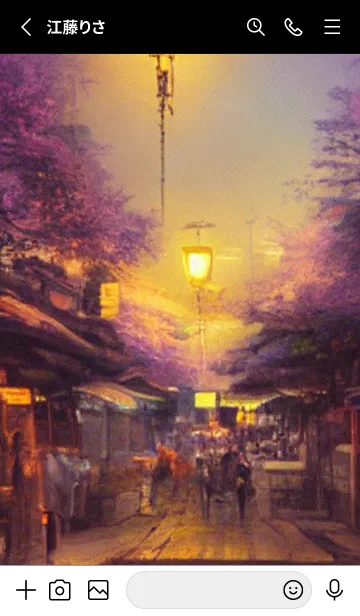 [LINE着せ替え] 和の夜桜#EH02。の画像2