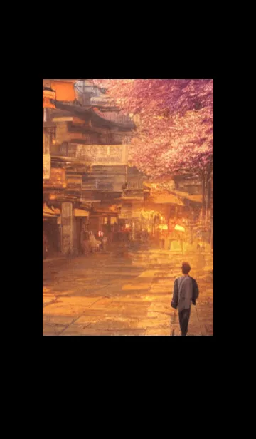 [LINE着せ替え] 和の夜桜#EG028。の画像1