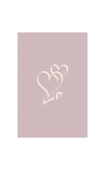 [LINE着せ替え] 大人の手描きハート -くすみピンク-の画像1