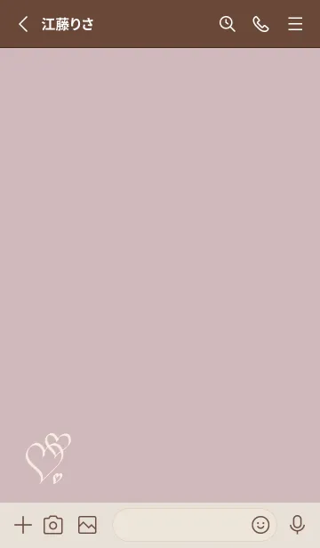 [LINE着せ替え] 大人の手描きハート -くすみピンク-の画像2