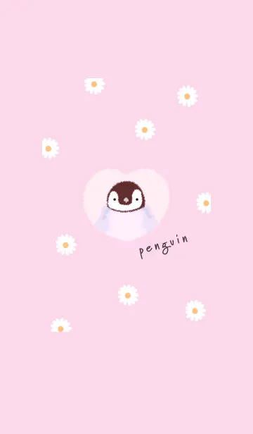 [LINE着せ替え] Penguin Heart pinkpurple12_1の画像1