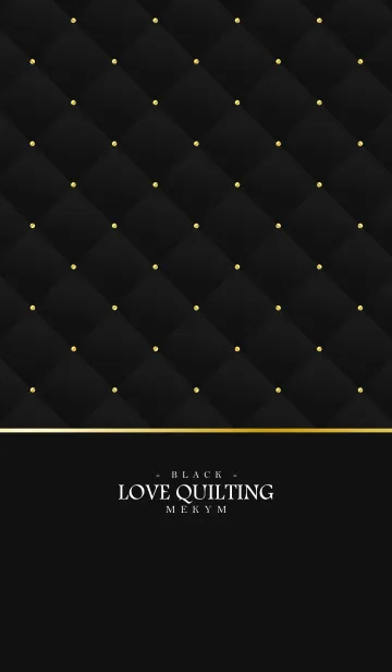 [LINE着せ替え] LOVE QUILTING - BLACKの画像1
