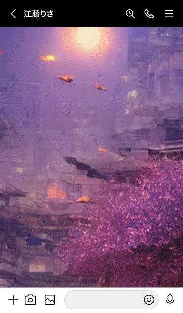 [LINE着せ替え] 和の夜桜#EH030。の画像2