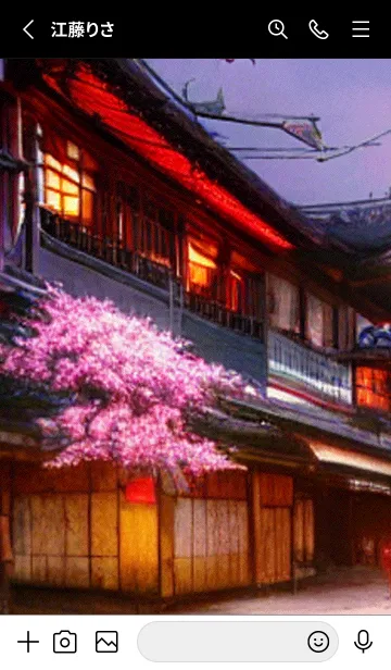 [LINE着せ替え] 和の夜桜#EH029。の画像2