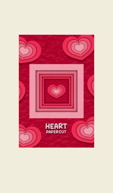 [LINE着せ替え] Heart Theme Paper Cutの画像1