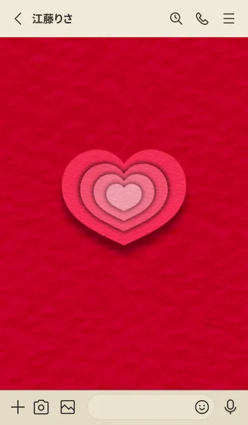 [LINE着せ替え] Heart Theme Paper Cutの画像2