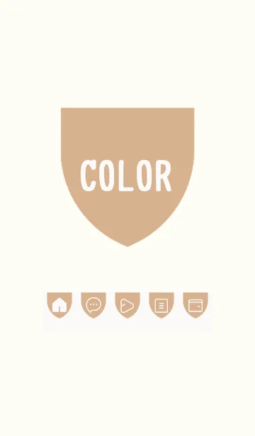 [LINE着せ替え] beige color X22の画像1