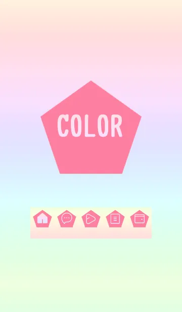 pink color rainbow I03の着せ替えメイン画像