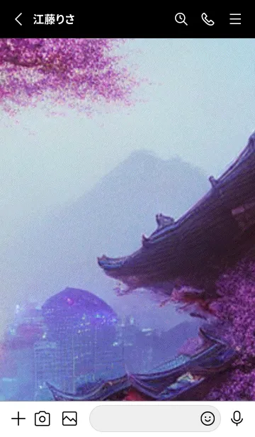 [LINE着せ替え] 和の夜桜#EH027。の画像2