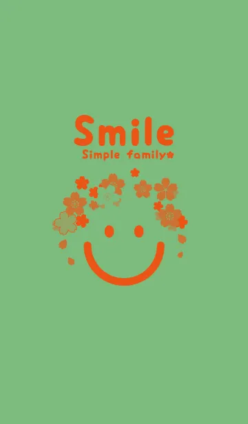 [LINE着せ替え] スマイル＆桜 フレッシュグリーンの画像1