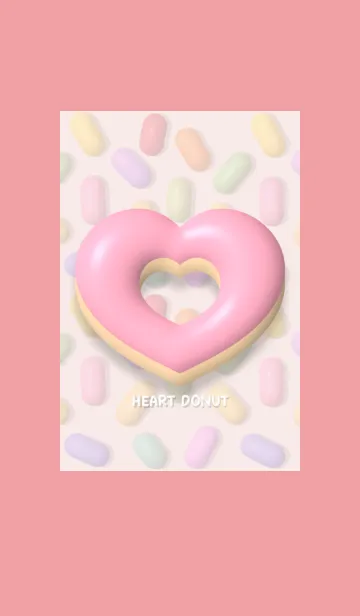 [LINE着せ替え] Heart Donut Cute Themeの画像1