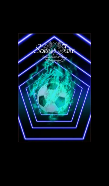 [LINE着せ替え] サッカー〜Soccer Fire〜blue3の画像1