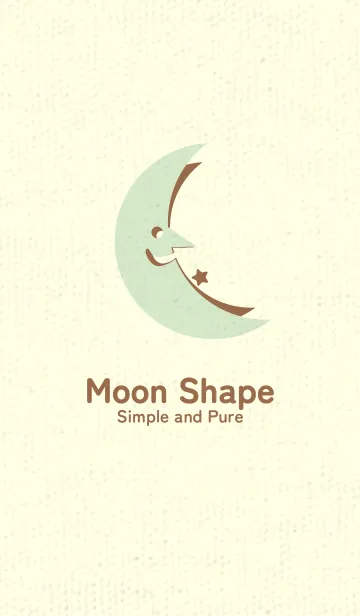 [LINE着せ替え] 月型の着せかえ 白緑の画像1