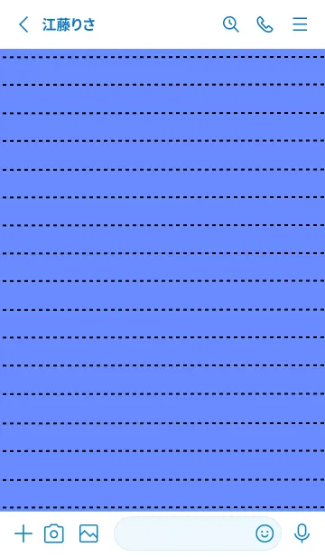 [LINE着せ替え] 点線カラーノート/ブルー/ホワイトの画像2