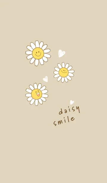 [LINE着せ替え] デイジースマイル2 beige04_1の画像1