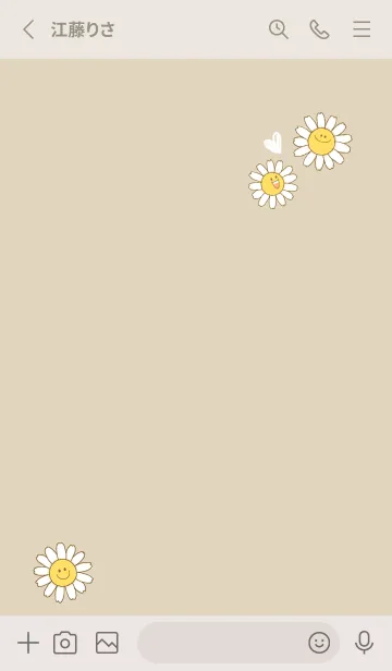 [LINE着せ替え] デイジースマイル2 beige04_1の画像2