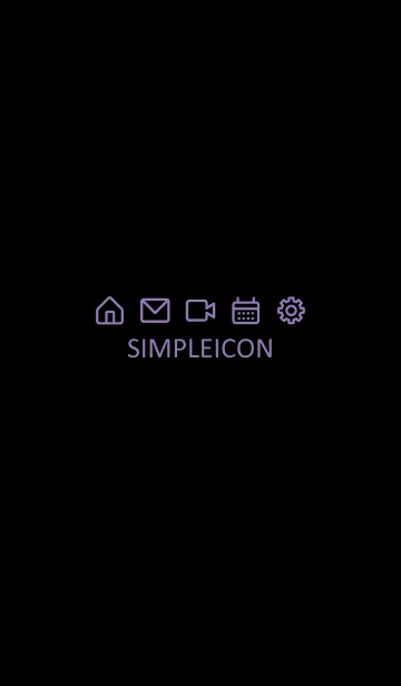 [LINE着せ替え] SIMPLE ICON -BLACK- 42の画像1