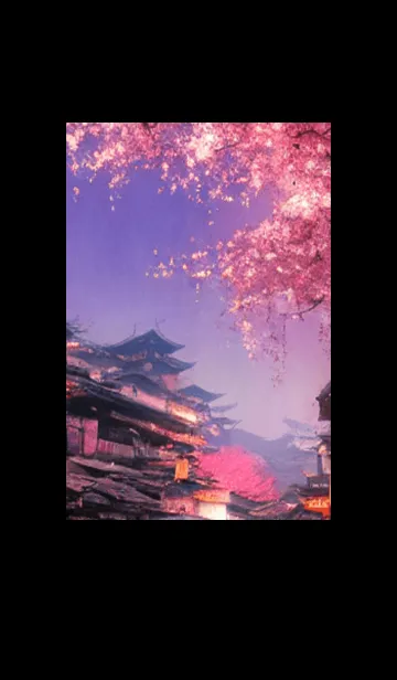 [LINE着せ替え] 和の夜桜#EH013。の画像1