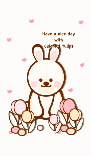 [LINE着せ替え] Little pastel tulips 13の画像1