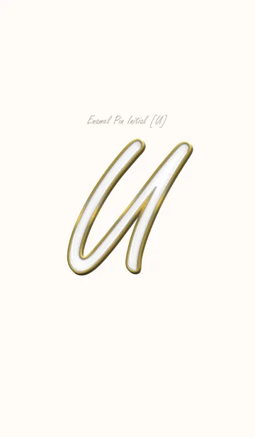 [LINE着せ替え] Enamel Pin INITIAL [U].の画像1