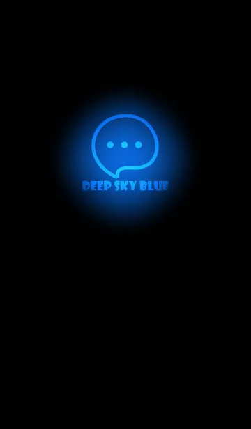 [LINE着せ替え] Deep Sky Blue Neon Theme V4 (JP)の画像1