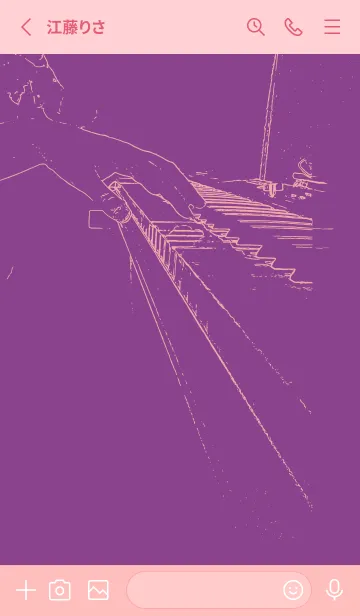 [LINE着せ替え] ピアノ演奏  アマランスパープルの画像2